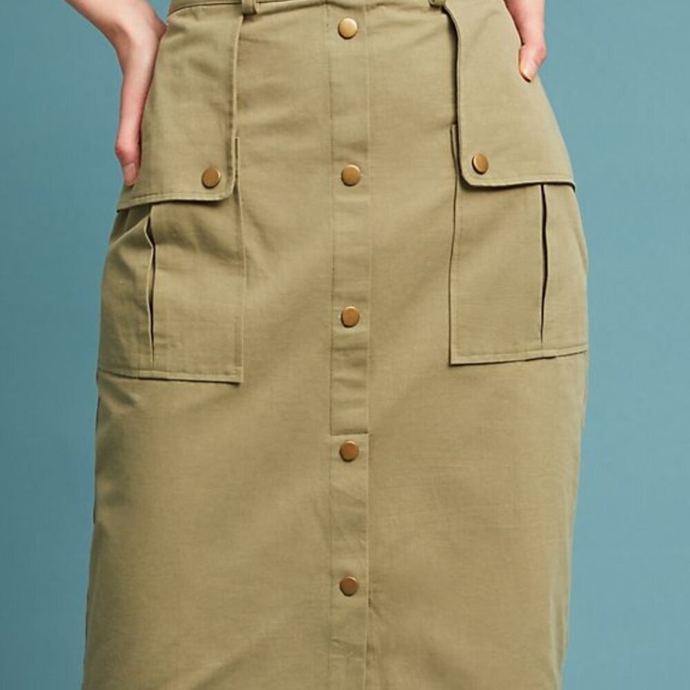 NWT Anthropologie UtilityPencil Skirt by ISLA MAUDE - Picture 4 of 7